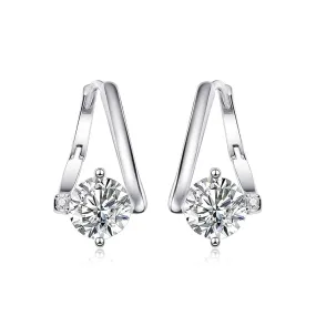 2 Carat Moissanite 925 Sterling Silver Earrings