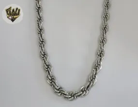 (4-3205) Stainless Steel - 10mm Rope Link Chain.