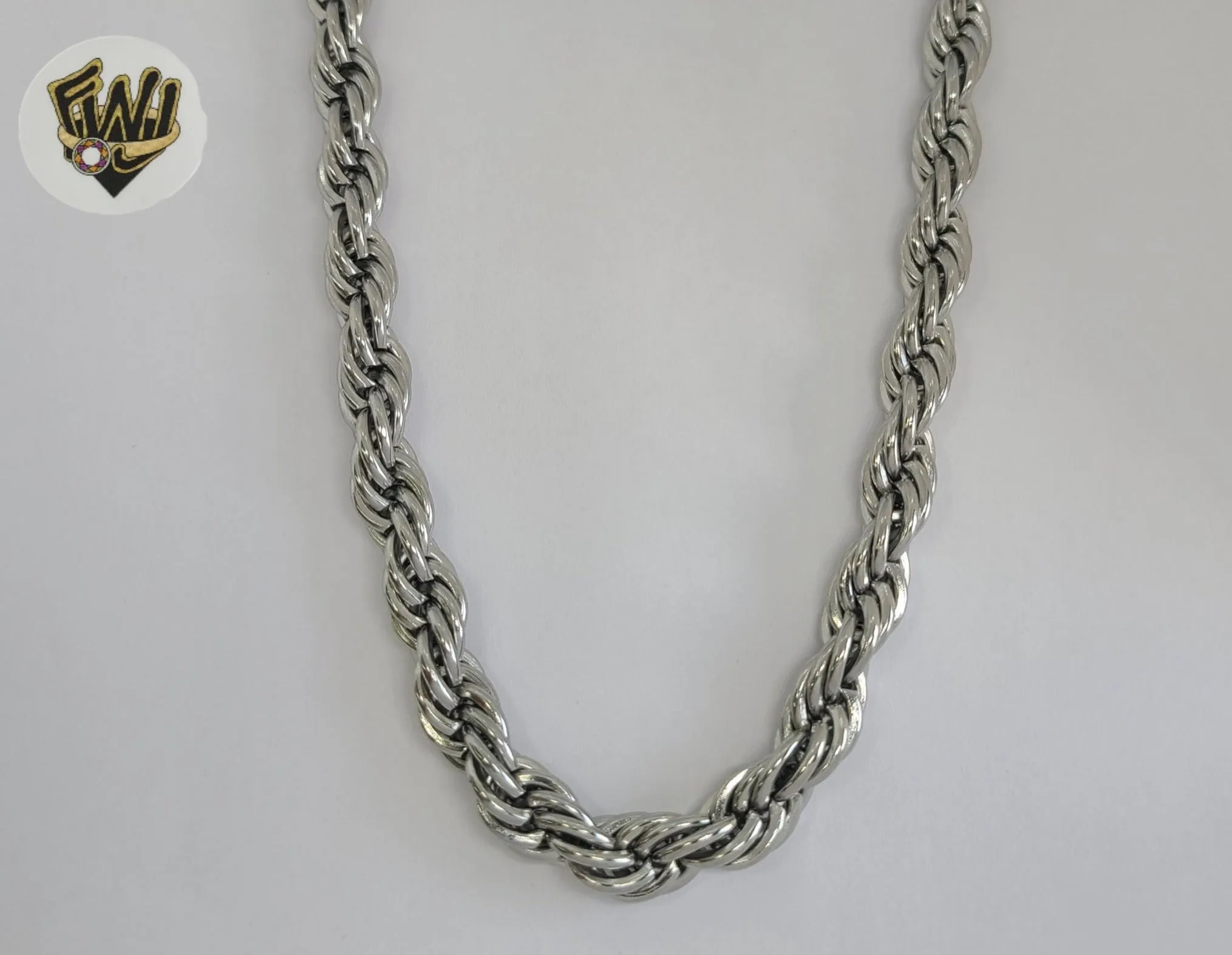 (4-3205) Stainless Steel - 10mm Rope Link Chain.