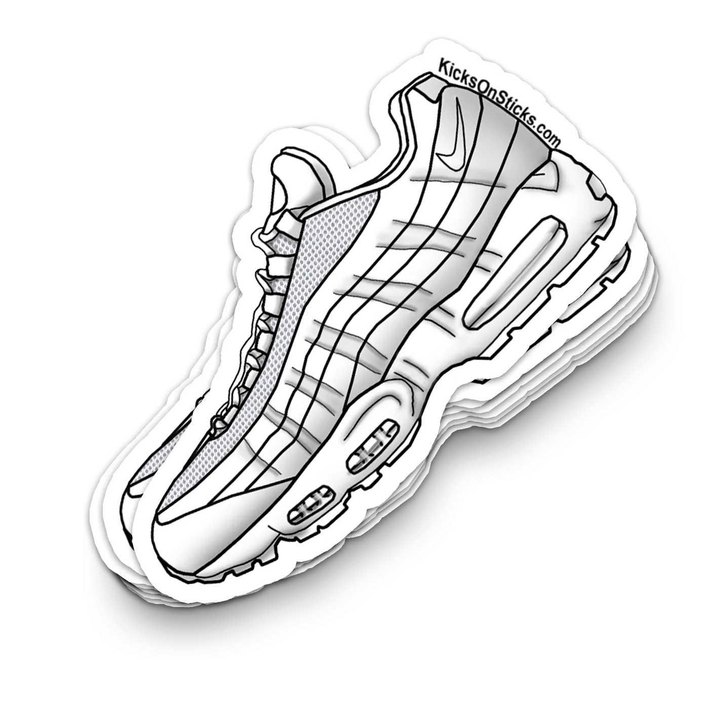 Air Max 95 "Triple White" Sneaker Sticker