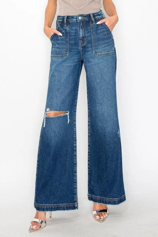 Artemis Vintage Ultra High Rise Relaxed Flare Jeans