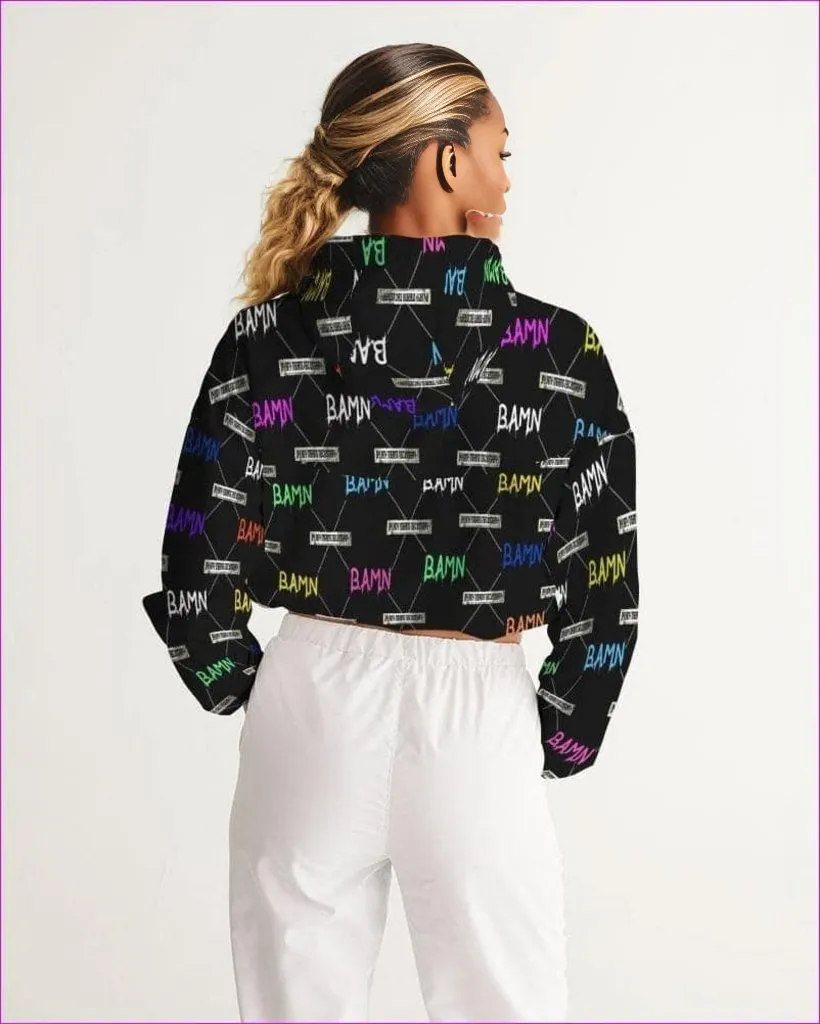 B.A.M.N in Color  Womens Cropped Windbreaker