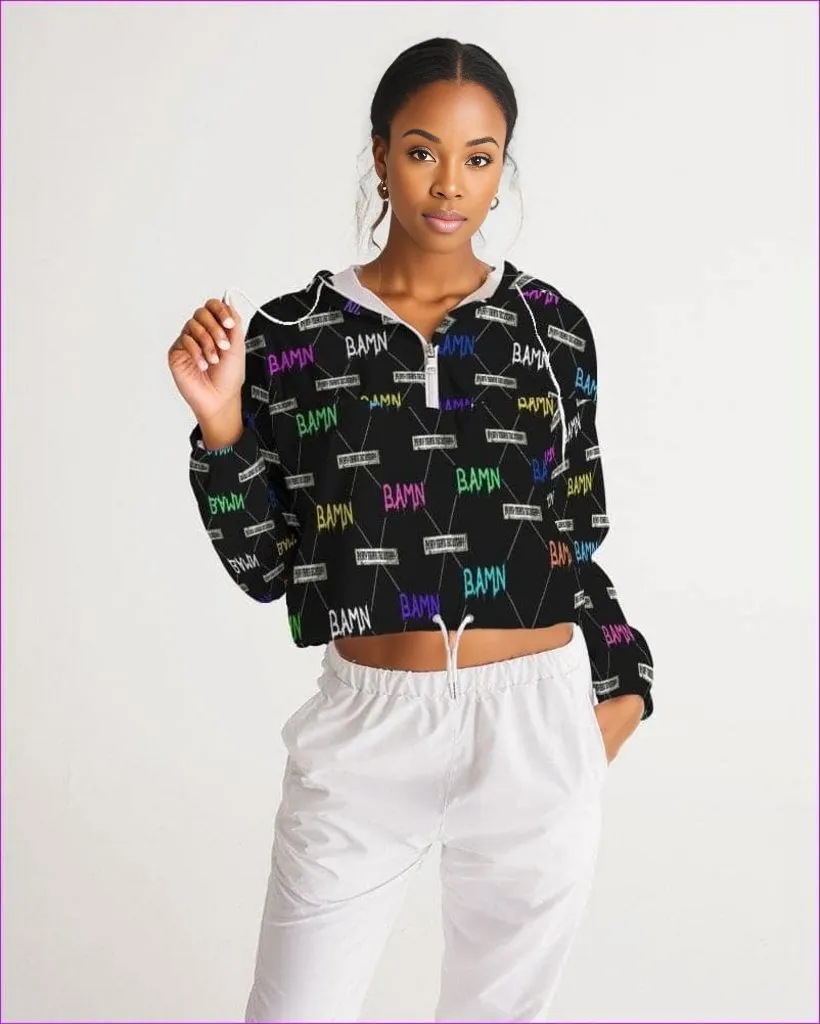 B.A.M.N in Color  Womens Cropped Windbreaker