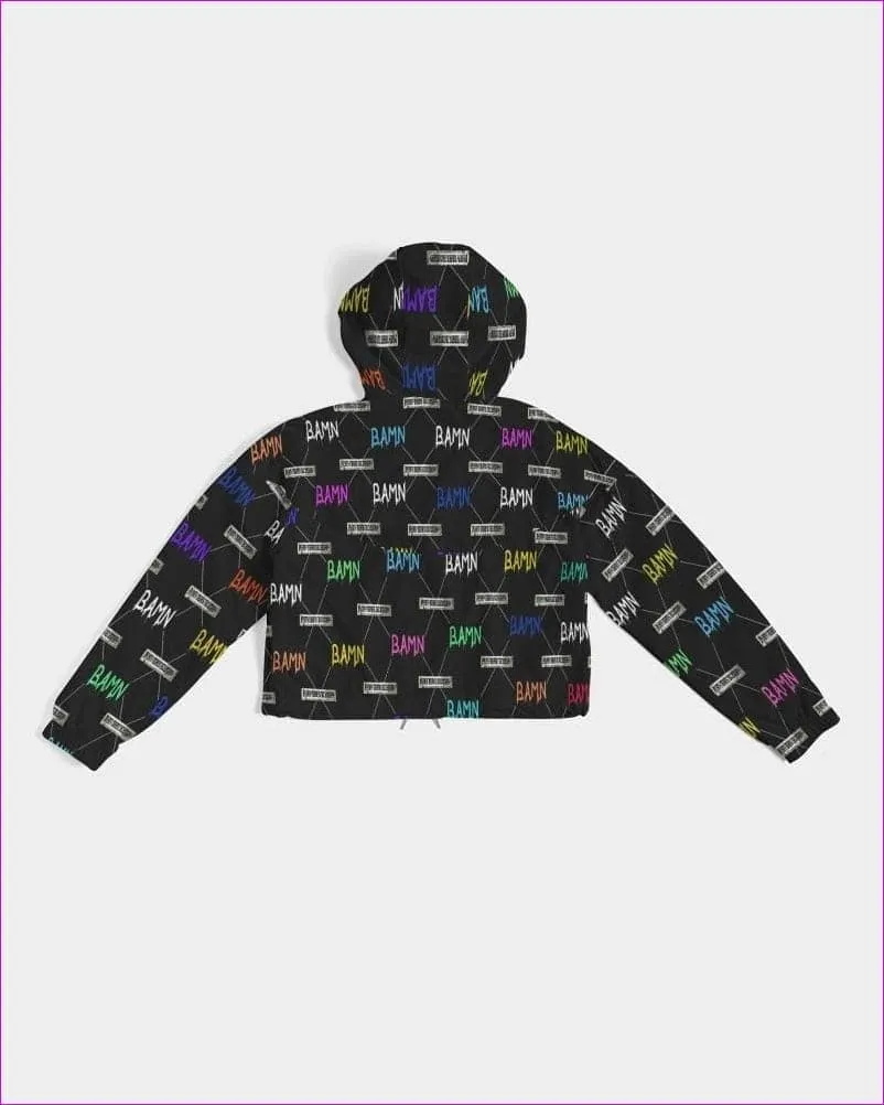 B.A.M.N in Color  Womens Cropped Windbreaker