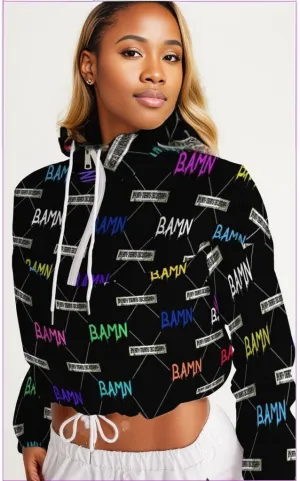 B.A.M.N in Color  Womens Cropped Windbreaker