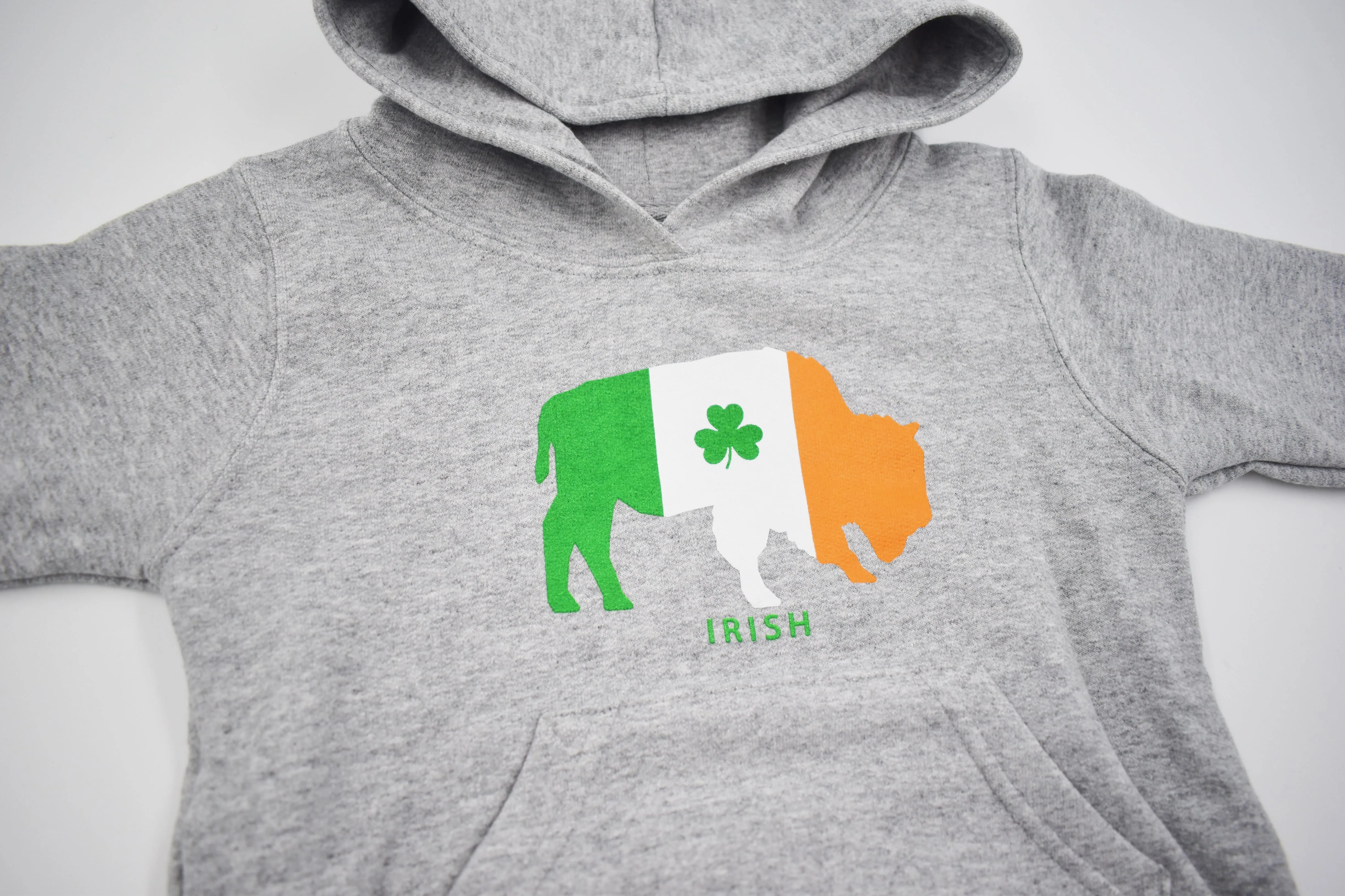 BFLO Toddler Heather Gray Irish Hoodie