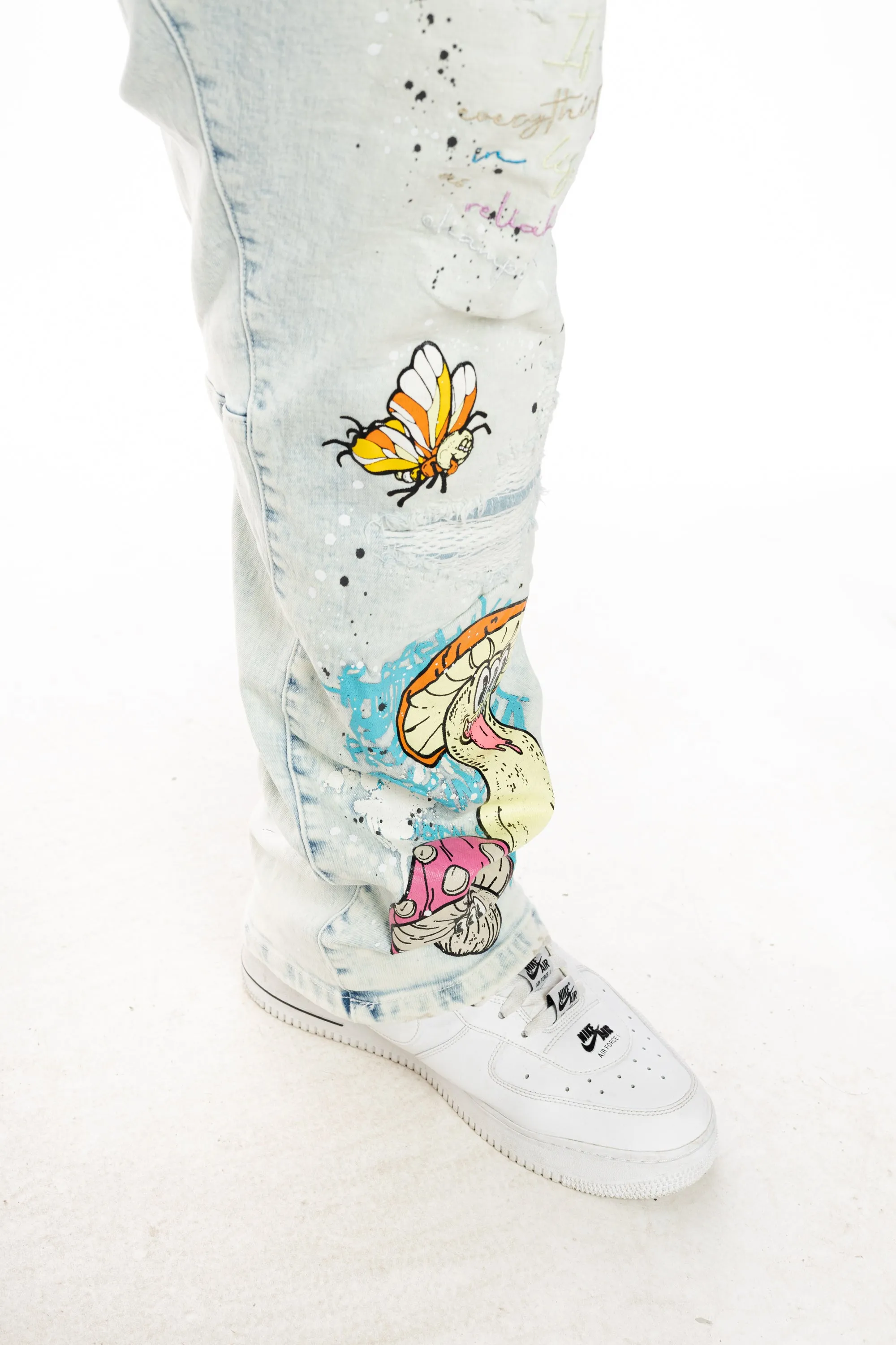 Big And Tall Mushroom  Fashion Jeans - Plaster Blue