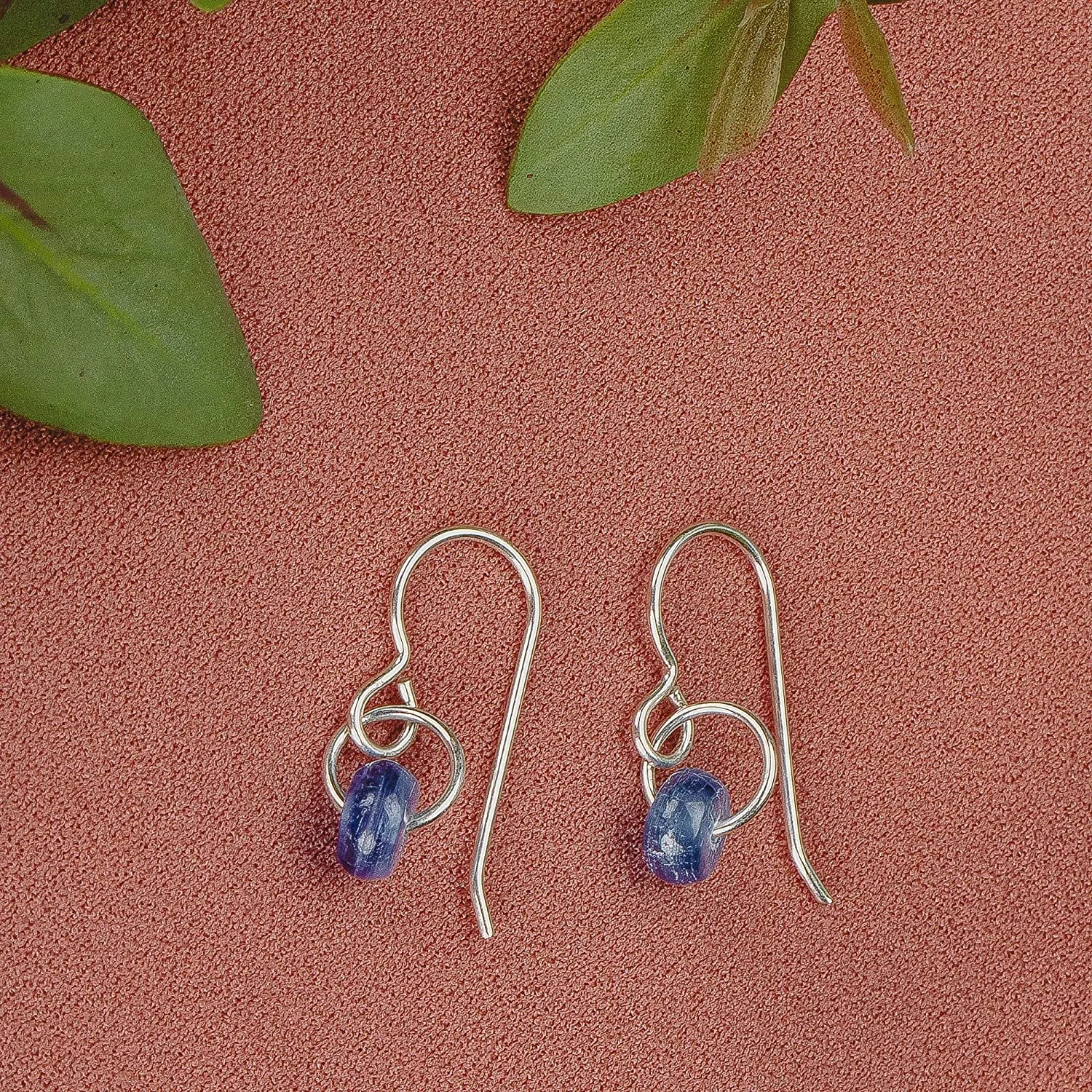 Blue Kyanite Orbit Earrings