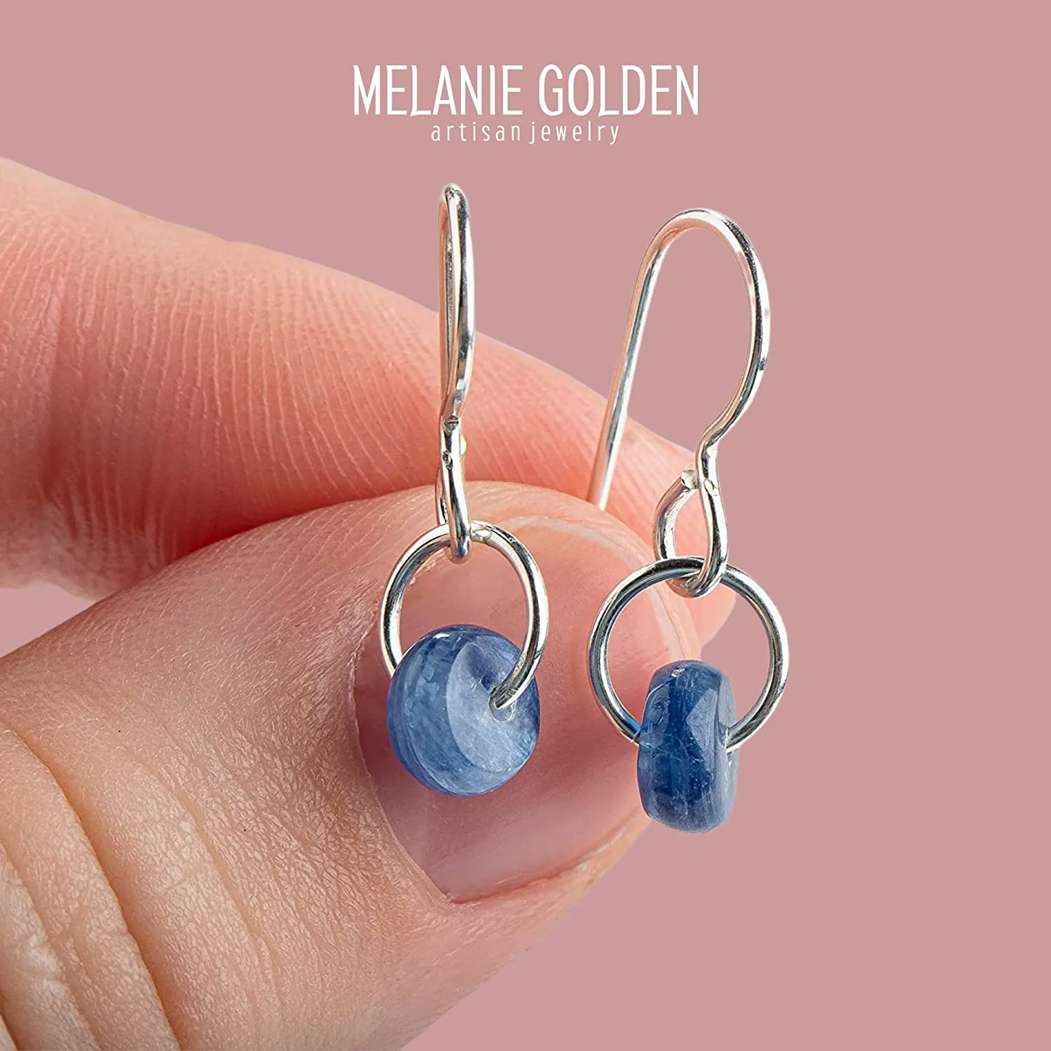 Blue Kyanite Orbit Earrings