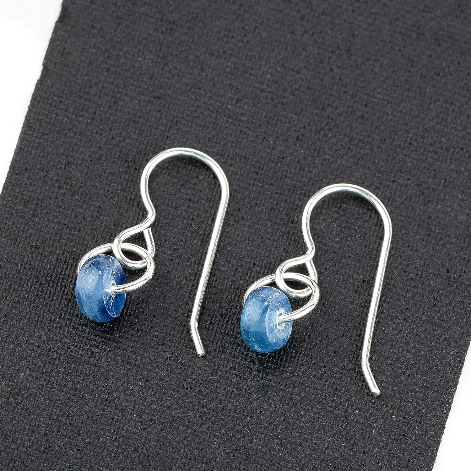 Blue Kyanite Orbit Earrings