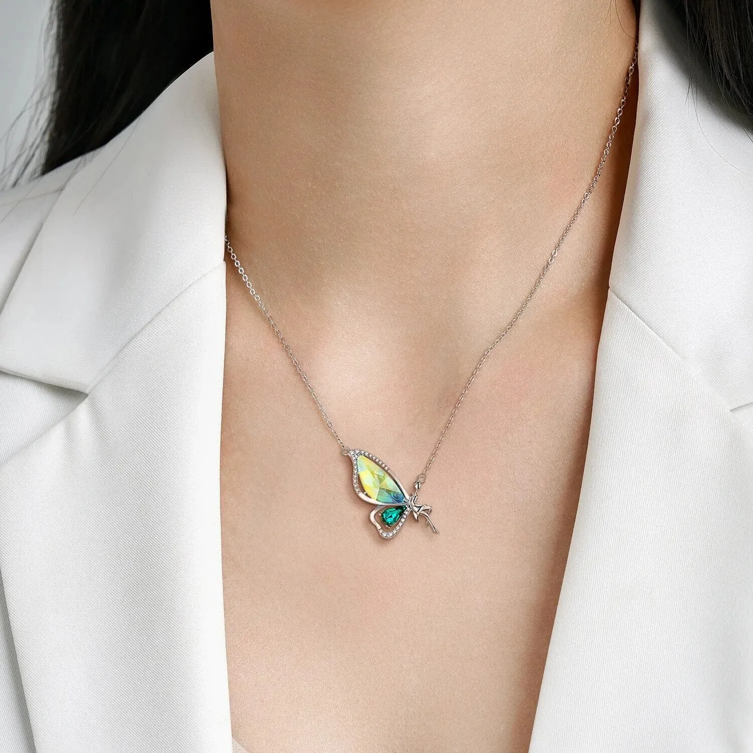 Butterfly Elf 925 Sterling Silver Necklace