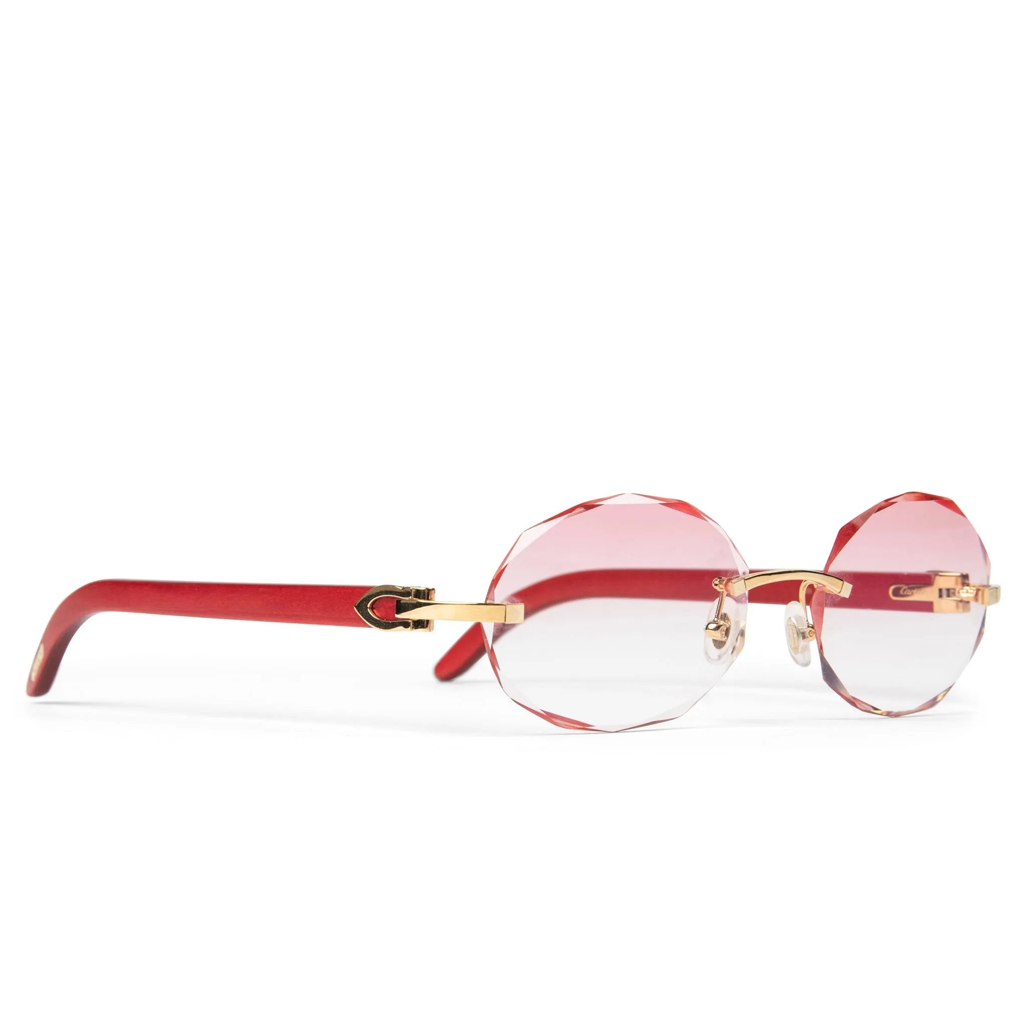 Cartier Eyewear Custom CT0052O-006 C Decor Rimless Sunglasses