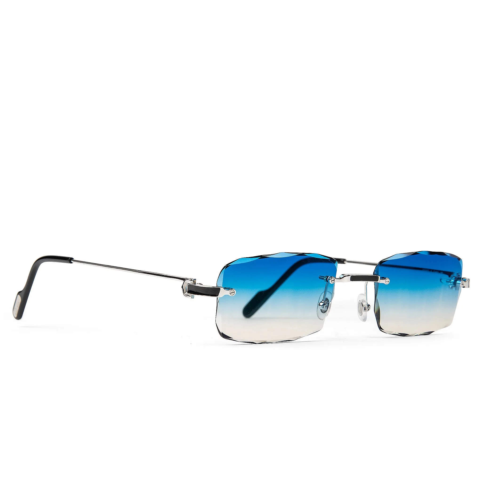 Cartier Eyewear Custom CT0343O-002 C Decor Rimless Sunglasses