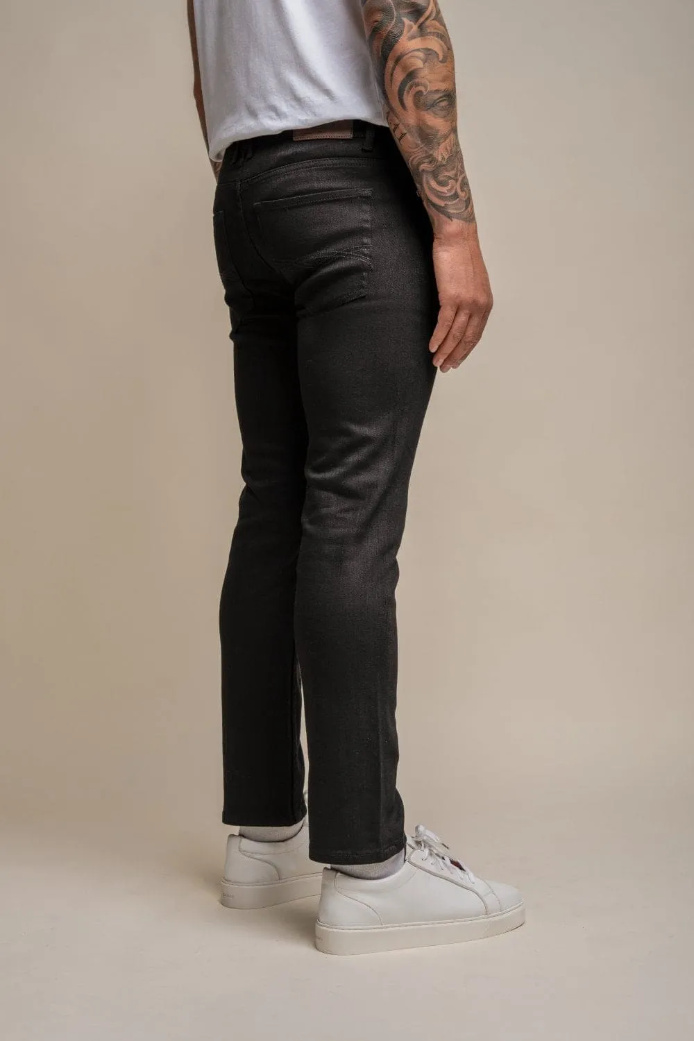 Cavani Milano Black Stretch Denim Jeans