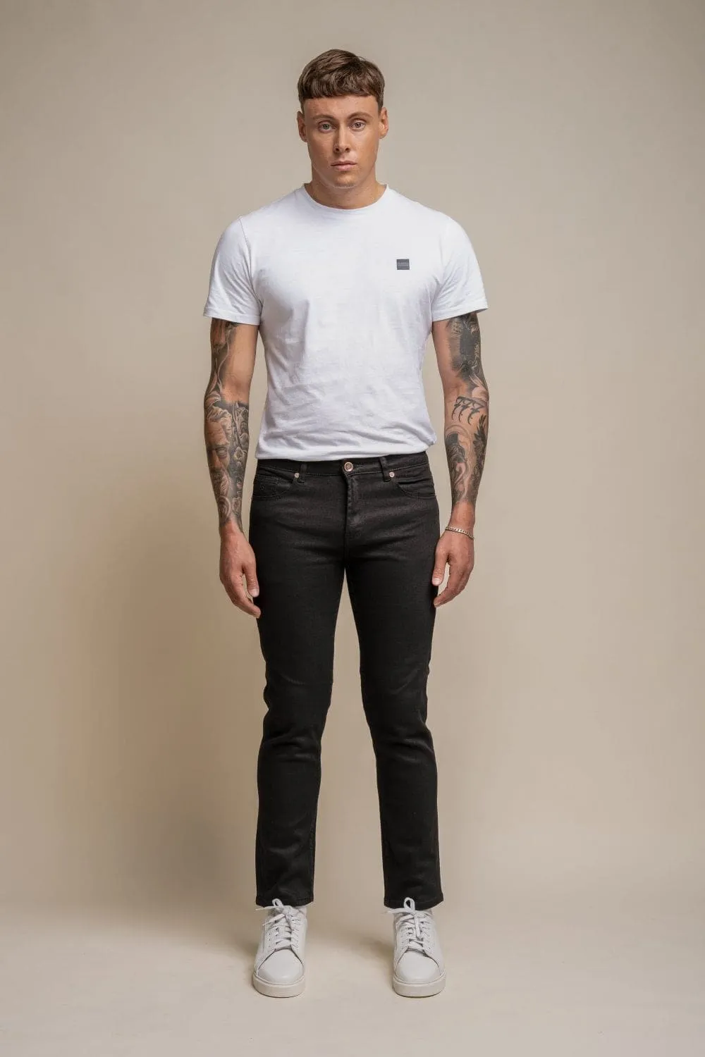 Cavani Milano Black Stretch Denim Jeans