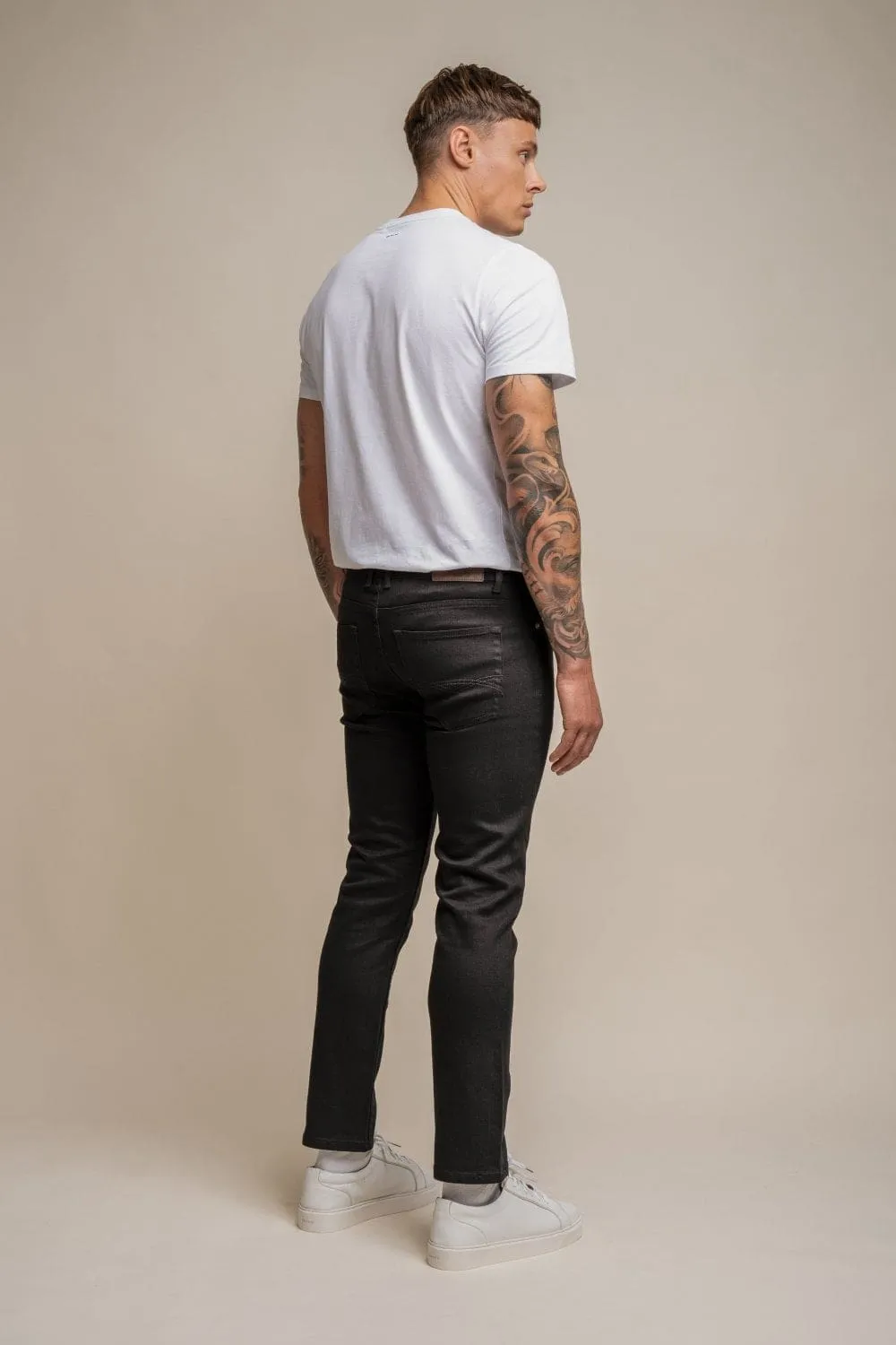 Cavani Milano Black Stretch Denim Jeans