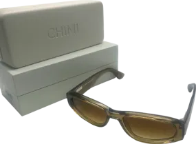 Chimi Brown Rectangular Sunglasses