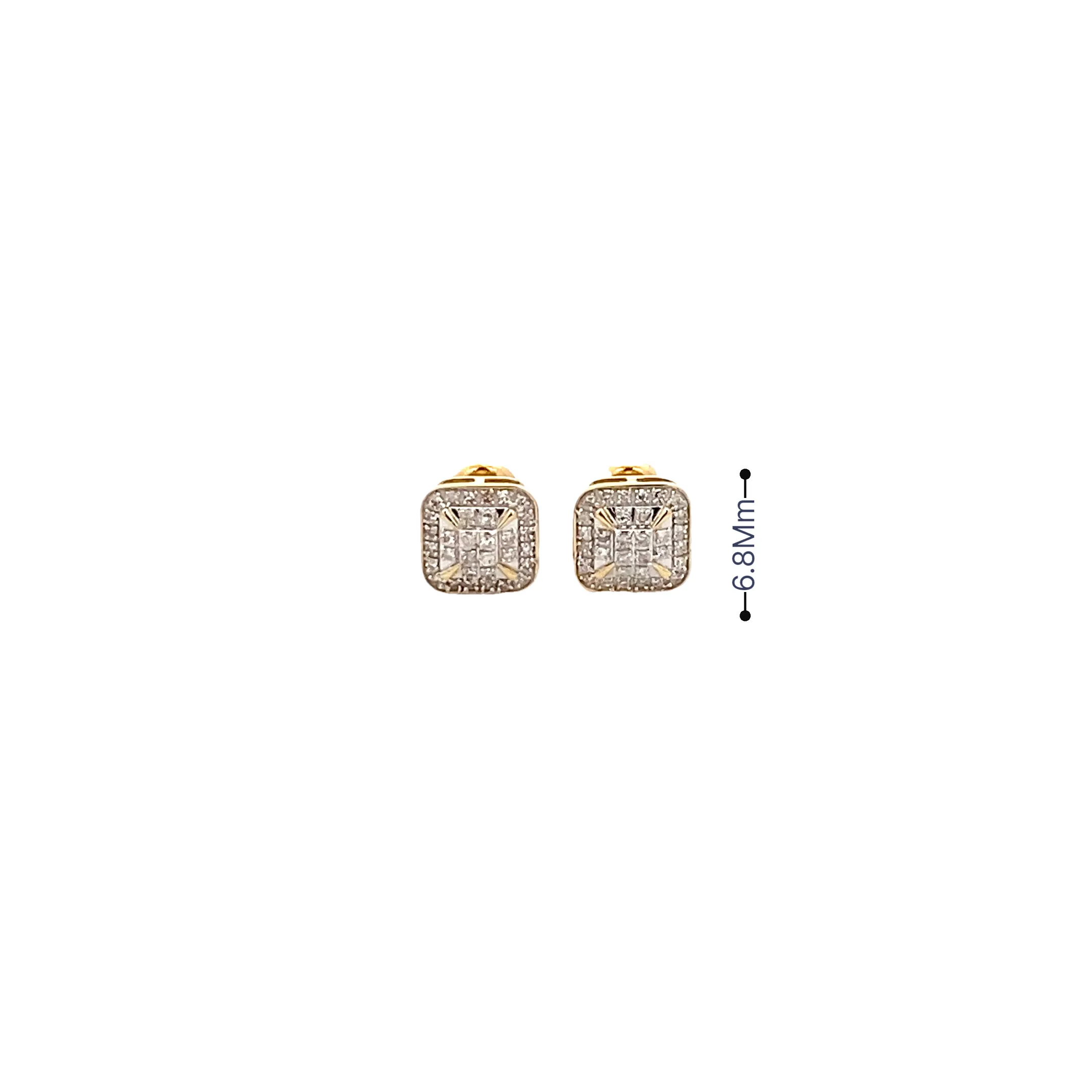 Diamond 0.16Ctw Earrings