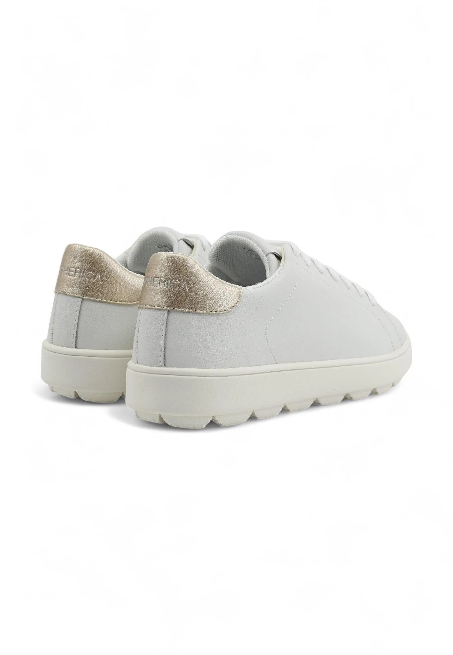 GEOX Spherica Sneaker Donna White Gold D45WEA09BNFC1327