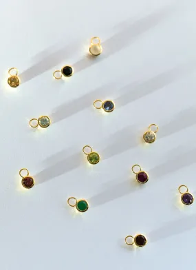 Ginny birthstone earring charm 14k gold