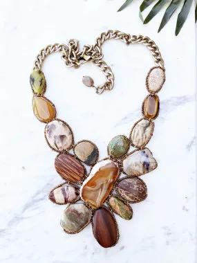 goddess necklace - brown mix