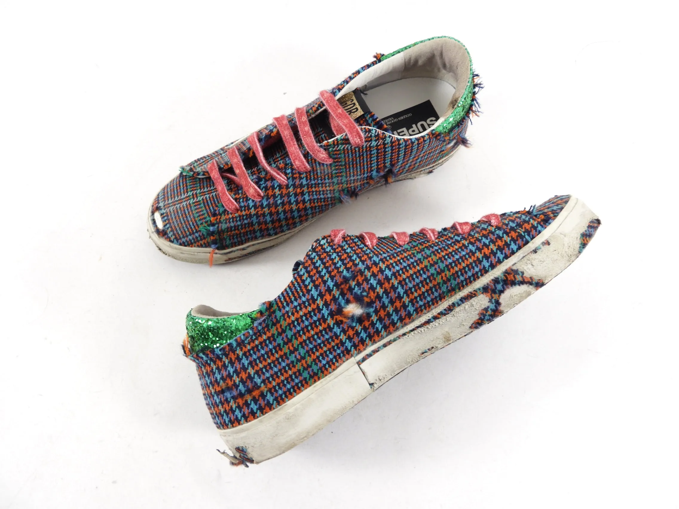 Golden Goose Superstar Plaid Sneakers - 39