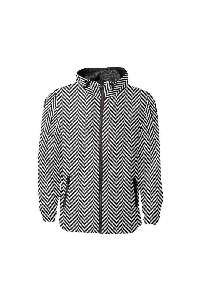 Herring Bone All Over Print Windbreaker for Men (Model H23)