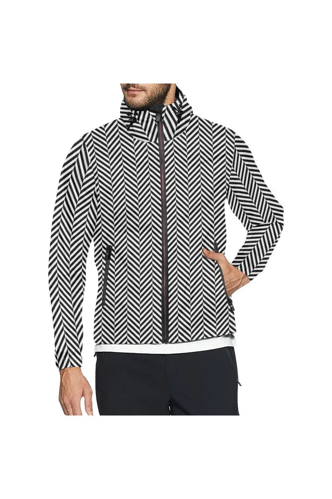 Herring Bone All Over Print Windbreaker for Men (Model H23)