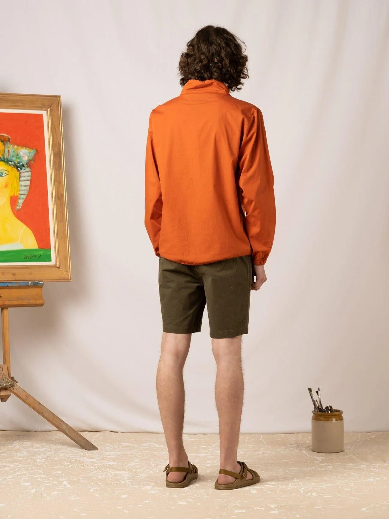 Kestin - Crieff Windbreaker in Burnt Orange Cotton