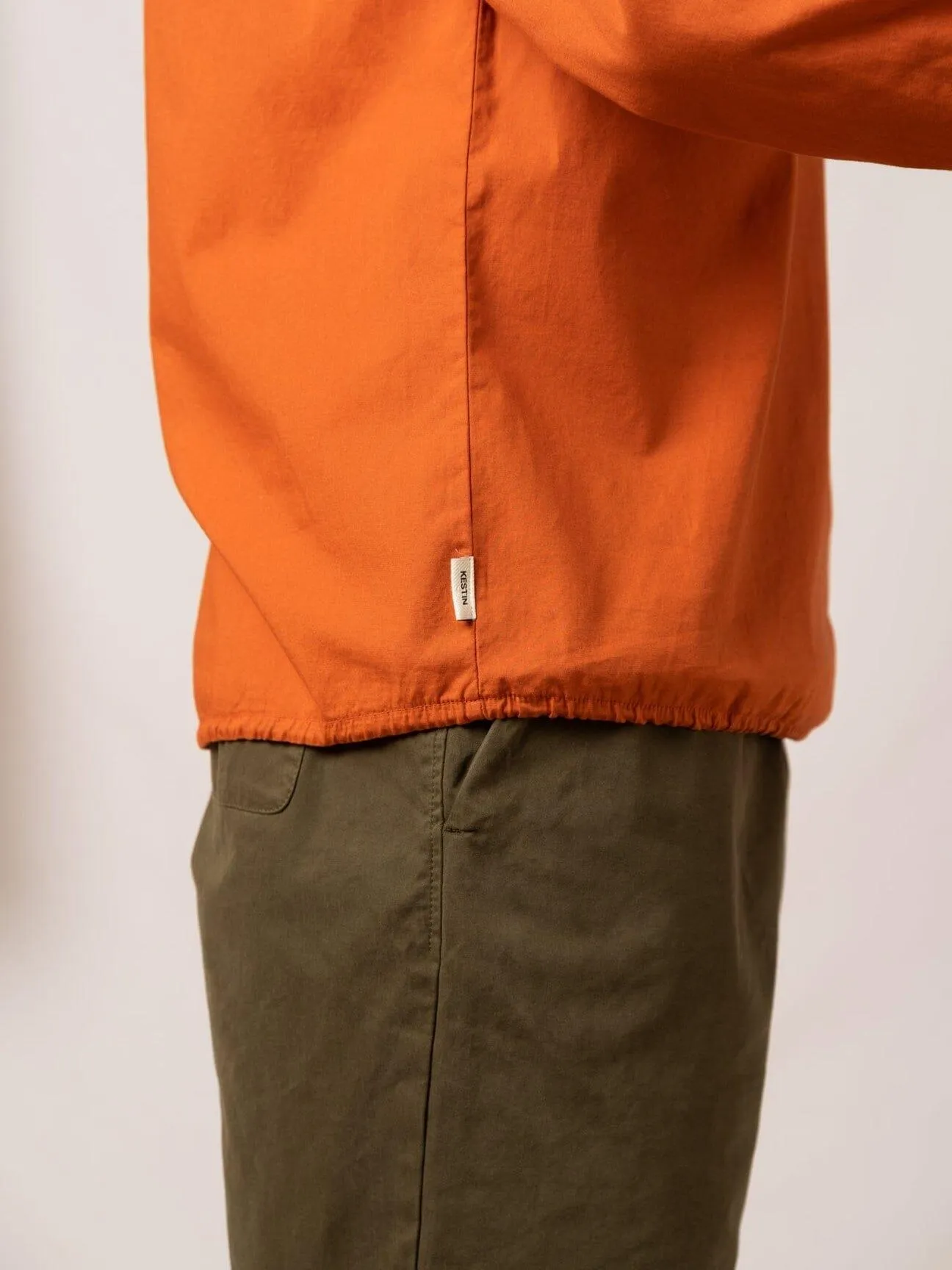 Kestin - Crieff Windbreaker in Burnt Orange Cotton