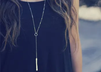 Long Lariat Bar Necklace