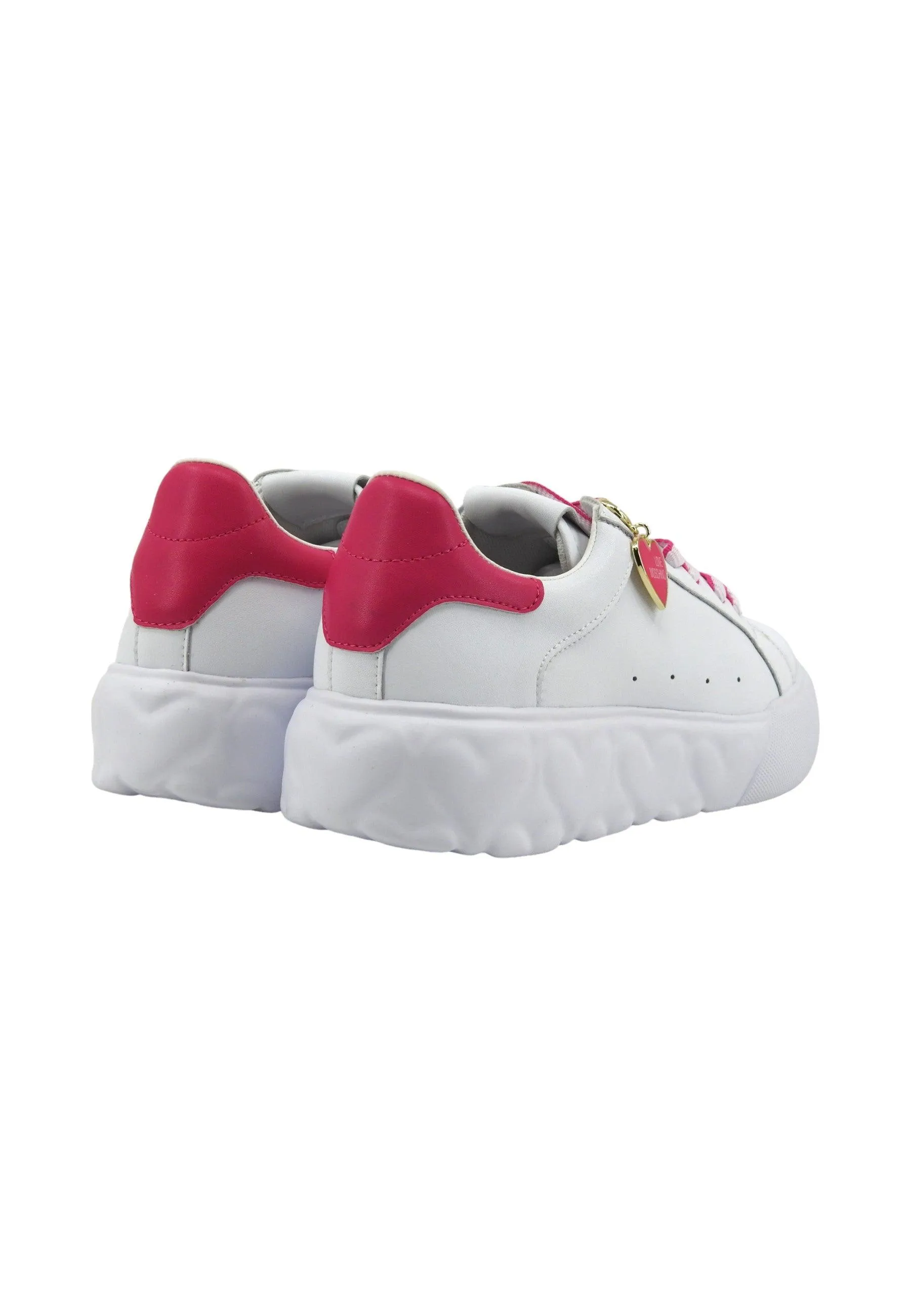 LOVE MOSCHINO Sneaker Donna Bianco Fuxia JA15564G0IIA110C