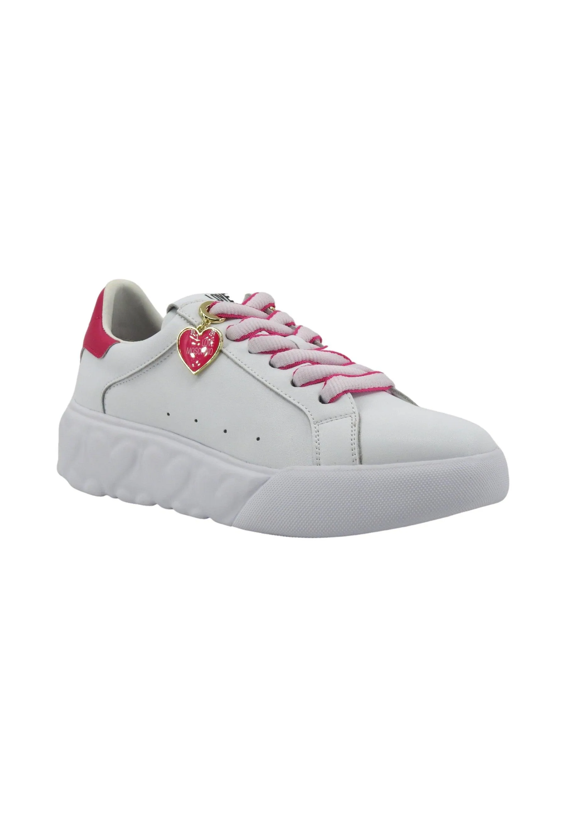 LOVE MOSCHINO Sneaker Donna Bianco Fuxia JA15564G0IIA110C