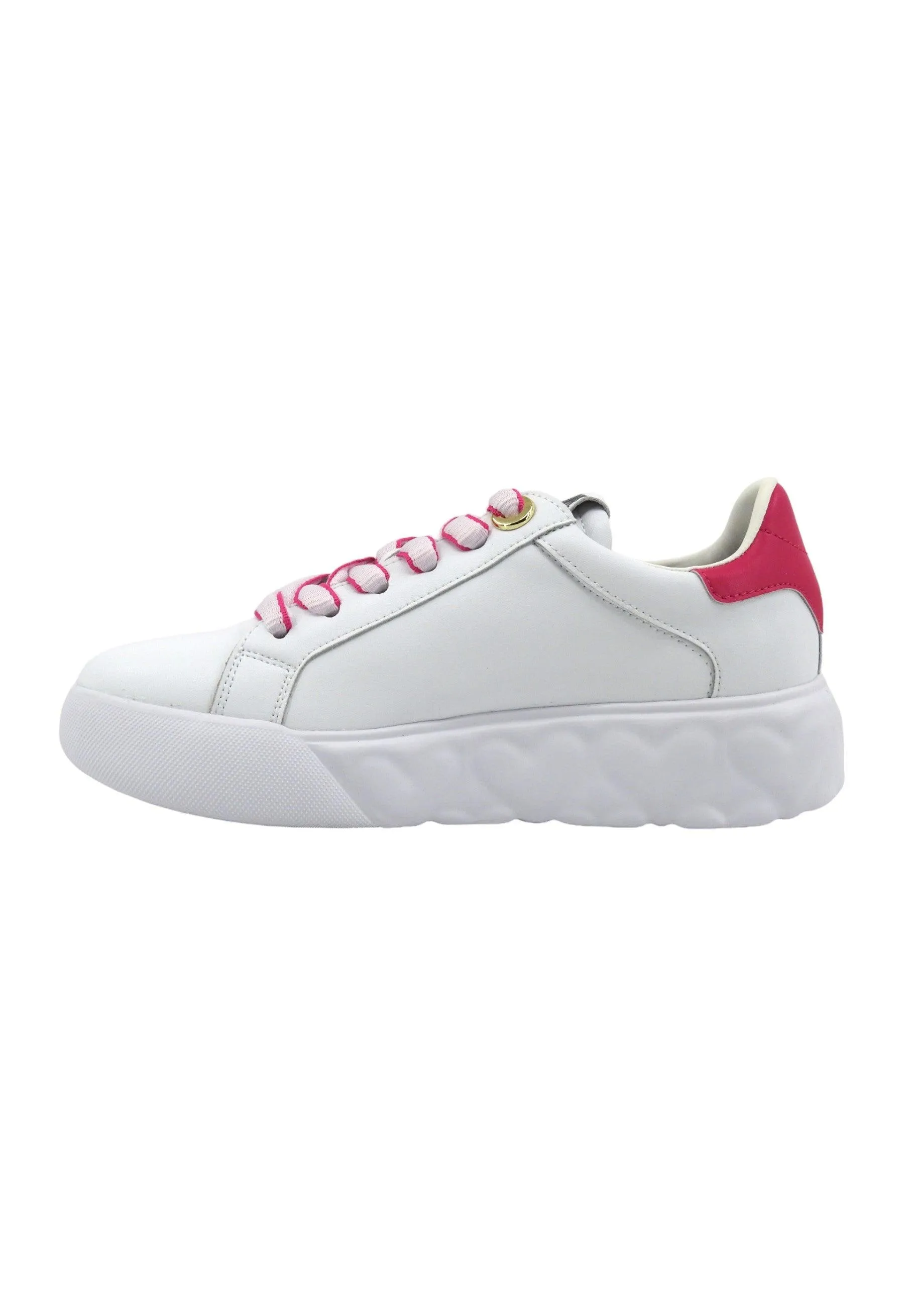 LOVE MOSCHINO Sneaker Donna Bianco Fuxia JA15564G0IIA110C