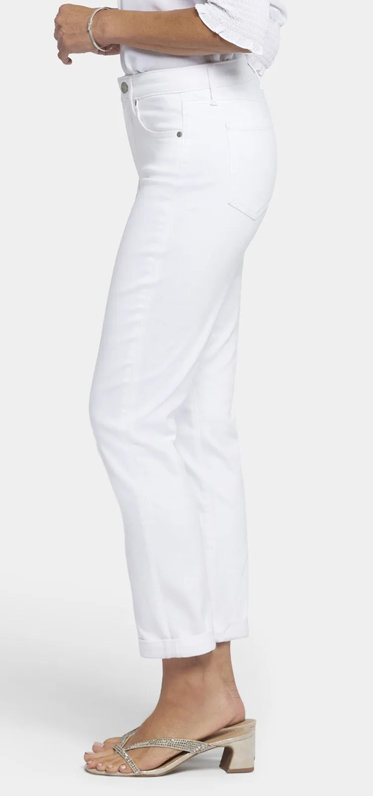 Margot Girlfriend Jeans Wit Gekleurde Denim | Optic White