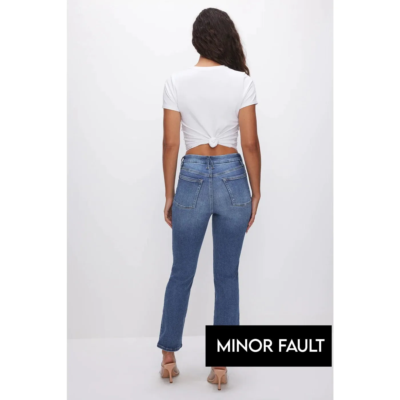 (Minor Fault) Power Stretch Mid Blue Straight Jeans