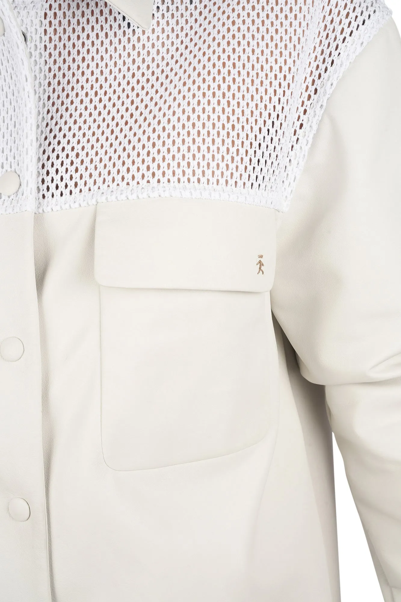 Nappa Leather Shirt White