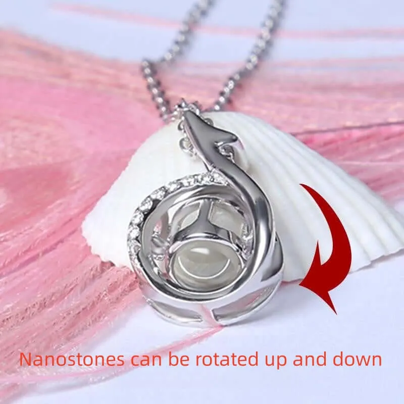 Notes Customized Photo Projection Necklace with Picture inside