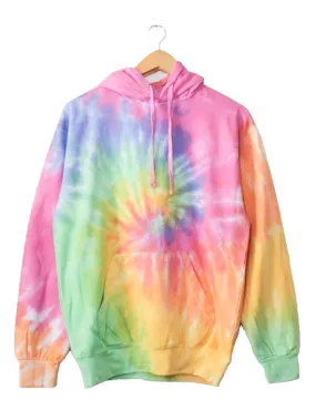 Pastel Rainbow Tie-Dye Unisex Hoodie