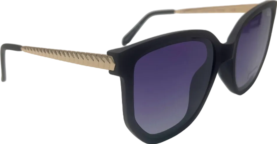 Quay Black Coffee Run Polarized Sunglasses in Case