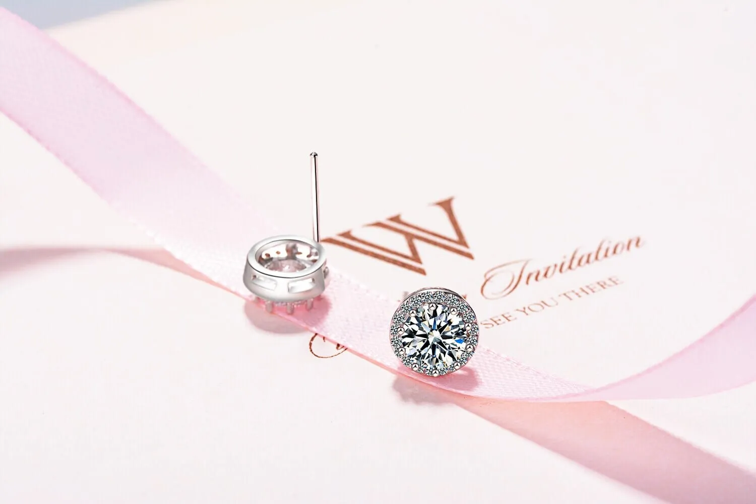 Solitaire Moissanite Stud Earrings