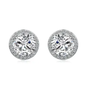 Solitaire Moissanite Stud Earrings