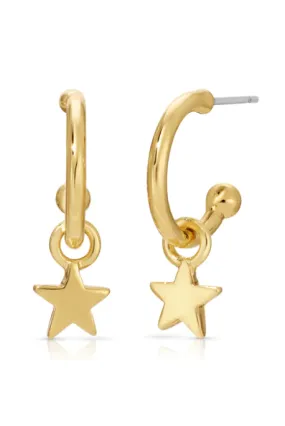 Star Drop Hoops