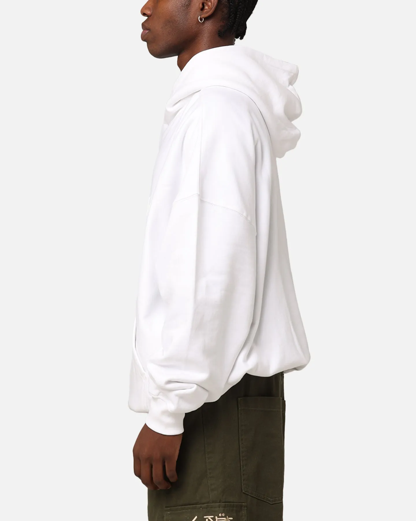 The Anti Order Logo Boxy Hoodie White