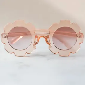 Toddler & Kid Daisy Sunglasses - Clear Peach