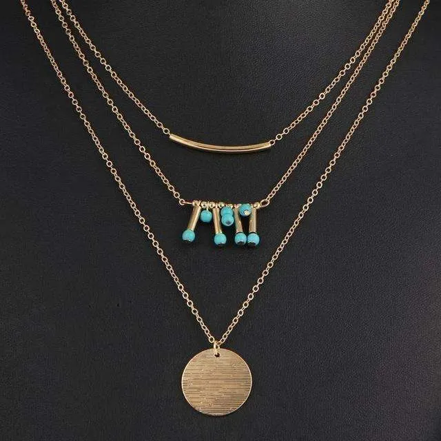 Turquoise Multilayer Necklace