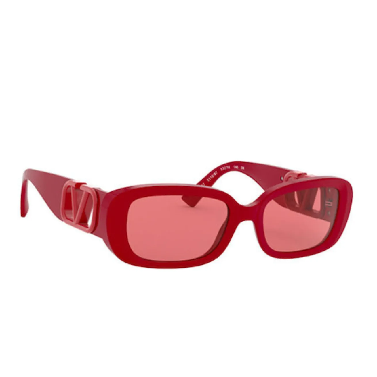 VA4067 NARROW OVAL SUNGLASSES - RED