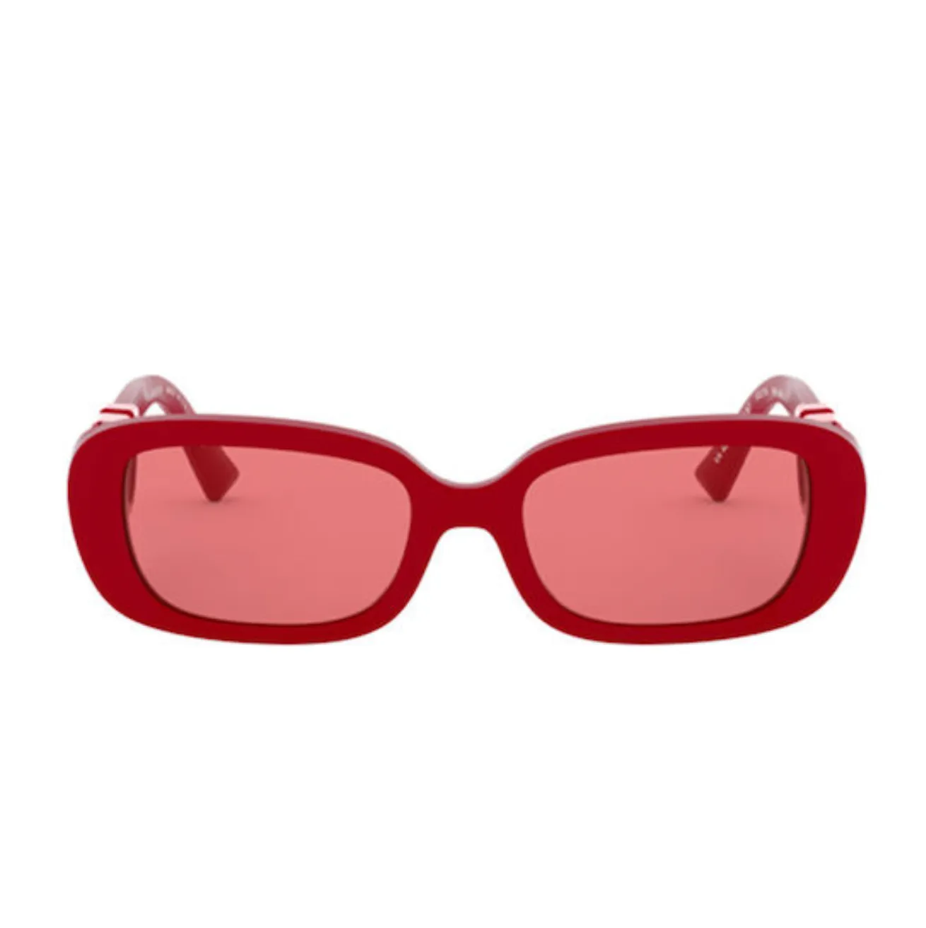 VA4067 NARROW OVAL SUNGLASSES - RED