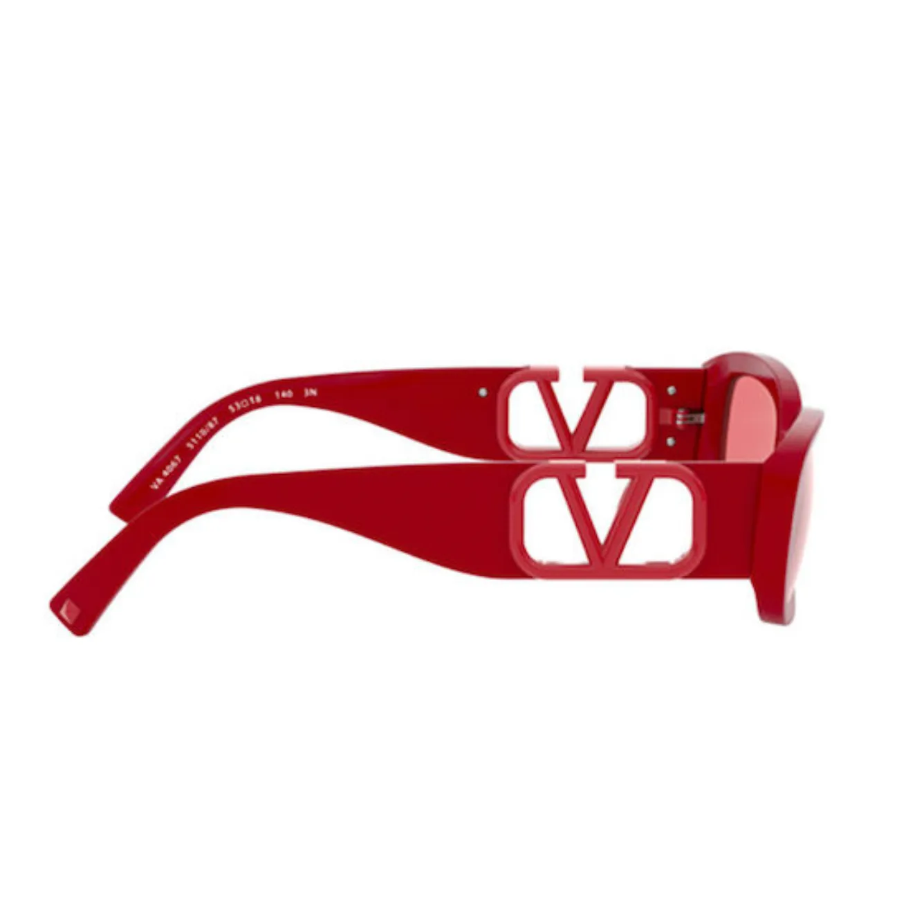 VA4067 NARROW OVAL SUNGLASSES - RED