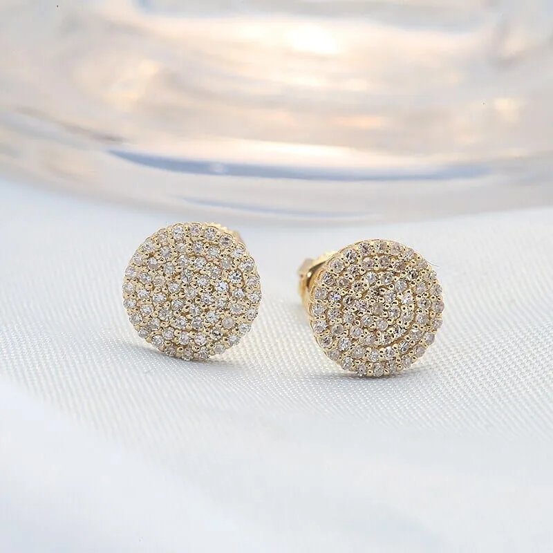 White Gold Mossanite Diamond Stud Earrings